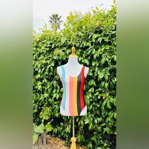 One piece womens small striped swimsuit sexy